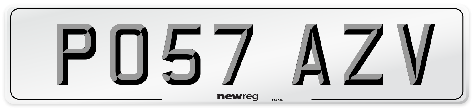 PO57 AZV Number Plate from New Reg
